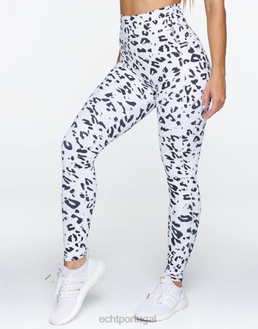 ECHT legging de bolso avant branco roupas mulheres P22N402