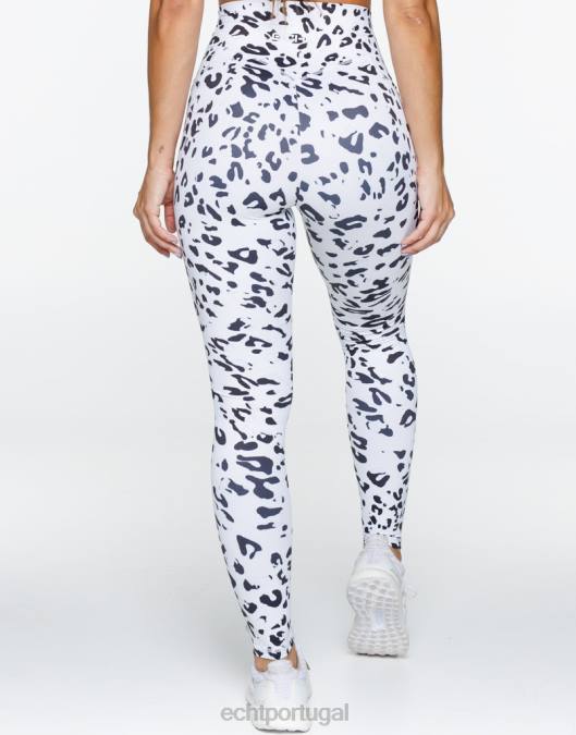 ECHT legging de bolso avant branco roupas mulheres P22N402