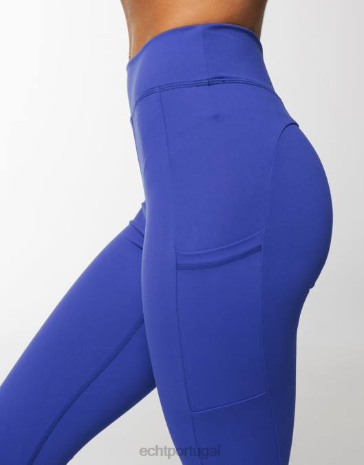 ECHT legging de bolso tempo azul profundo roupas mulheres P22N189