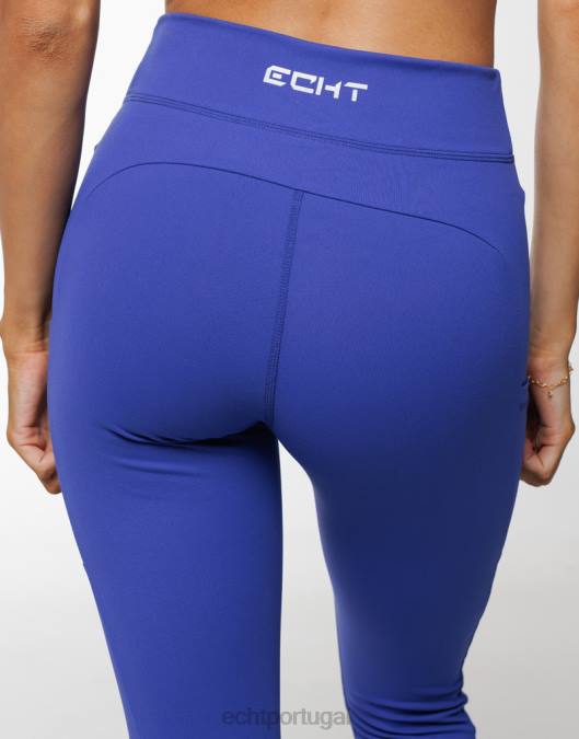 ECHT legging de bolso tempo azul profundo roupas mulheres P22N189