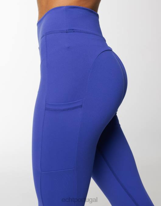 ECHT legging de bolso tempo azul profundo roupas mulheres P22N189