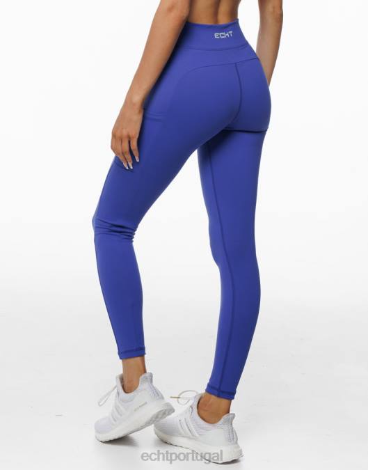 ECHT legging de bolso tempo azul profundo roupas mulheres P22N189