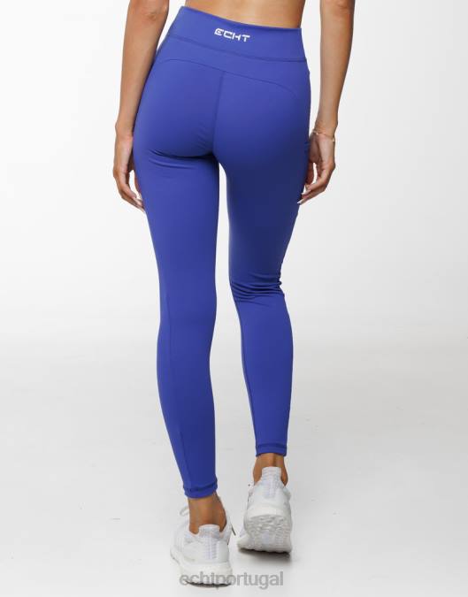 ECHT legging de bolso tempo azul profundo roupas mulheres P22N189