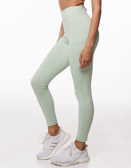 ECHT legging de bolso tempo camafeu verde roupas mulheres P22N190