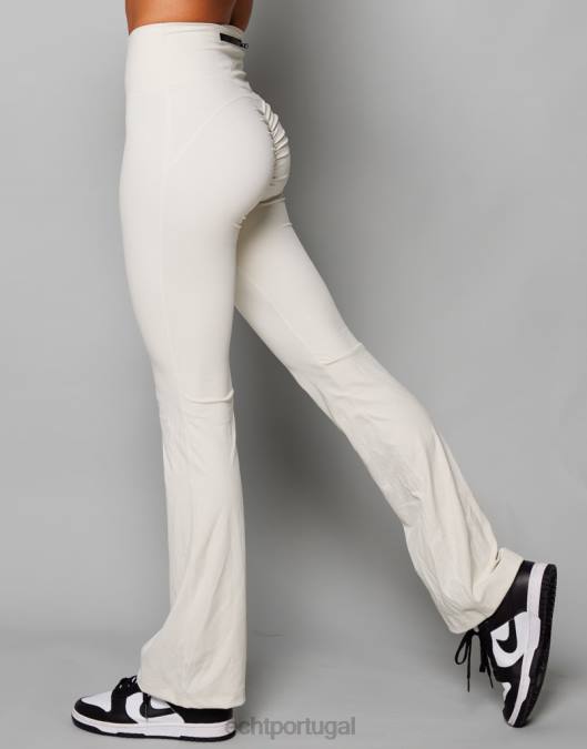 ECHT legging flare creme roupas mulheres P22N279