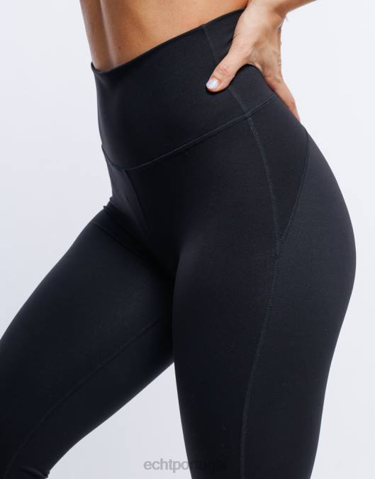 ECHT legging flare preto roupas mulheres P22N40