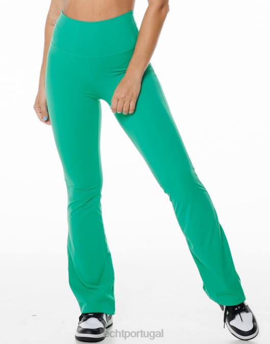 ECHT legging flare verde esmeralda roupas mulheres P22N413