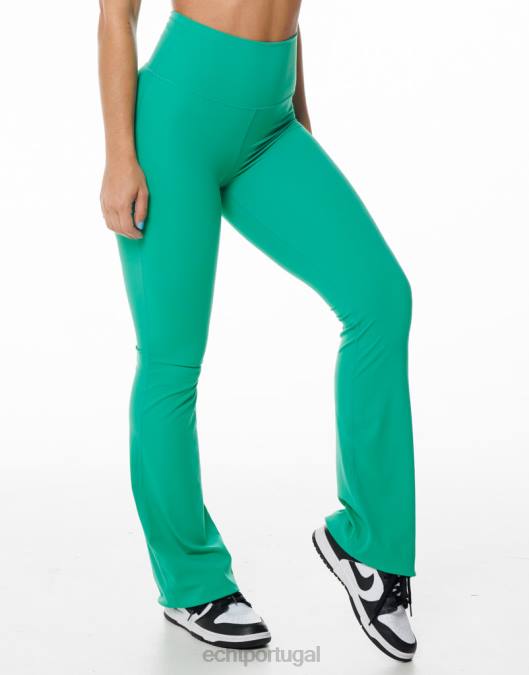 ECHT legging flare verde esmeralda roupas mulheres P22N413