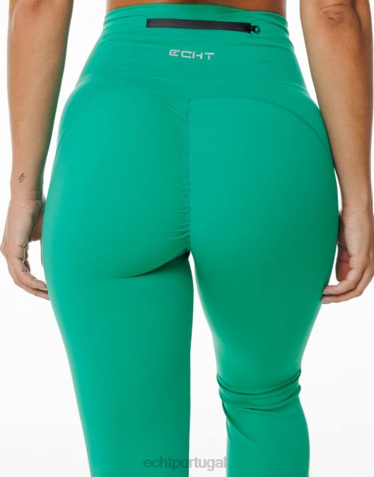 ECHT legging flare verde esmeralda roupas mulheres P22N413