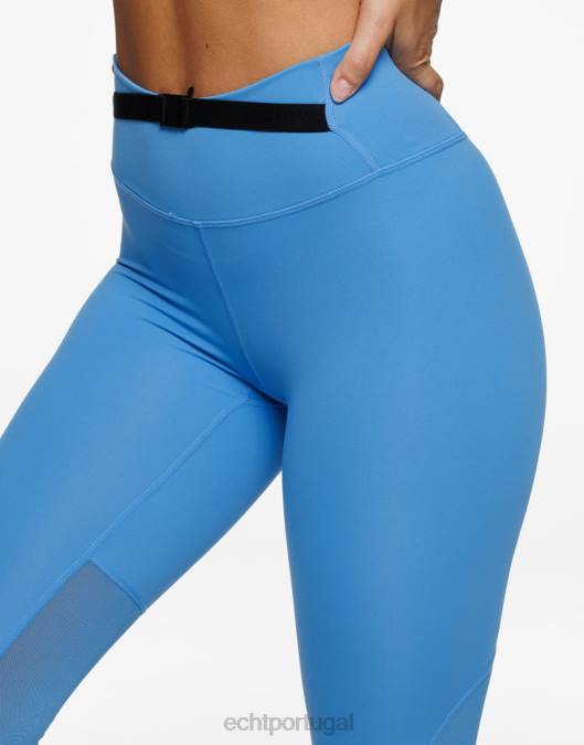 ECHT leggings cruzadas azul roupas mulheres P22N252