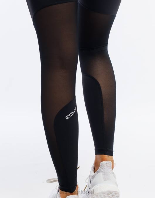 ECHT leggings cruzadas preto roupas mulheres P22N422