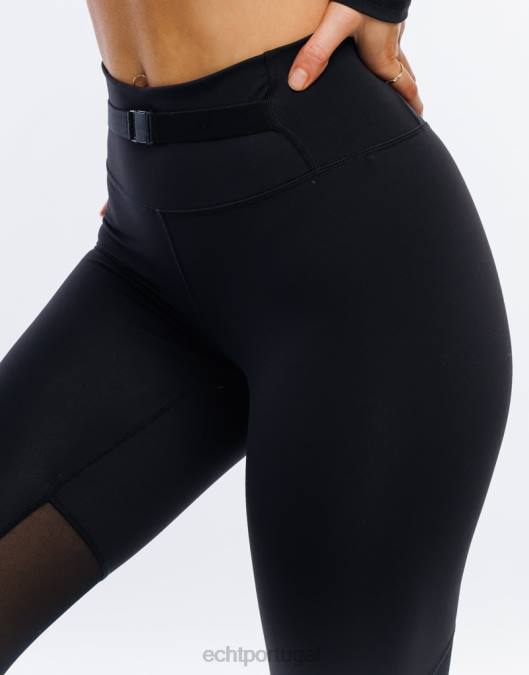 ECHT leggings cruzadas preto roupas mulheres P22N422