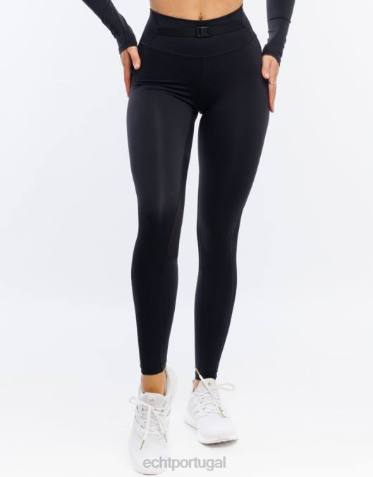 ECHT leggings cruzadas preto roupas mulheres P22N422