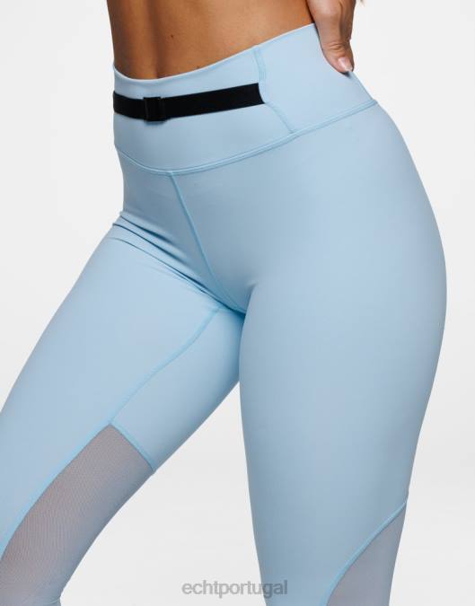 ECHT leggings cruzadas pássaro azul roupas mulheres P22N254