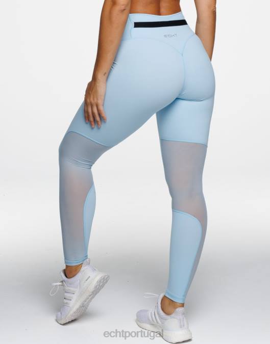 ECHT leggings cruzadas pássaro azul roupas mulheres P22N254