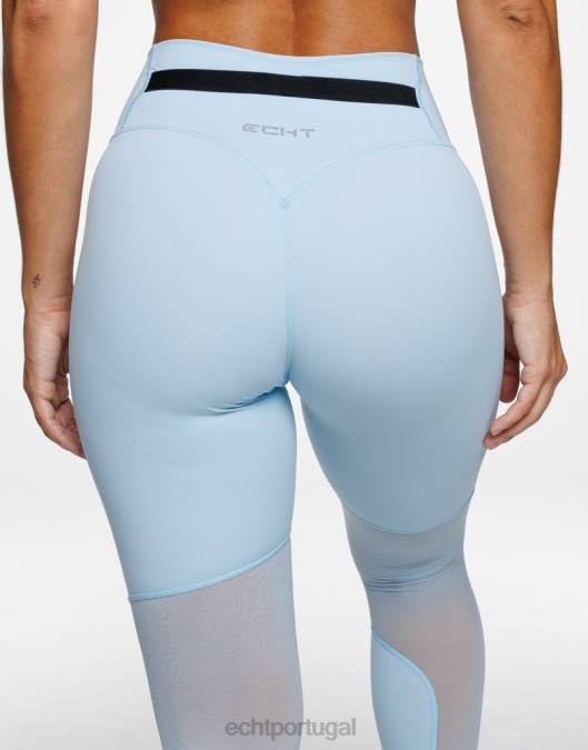 ECHT leggings cruzadas pássaro azul roupas mulheres P22N254