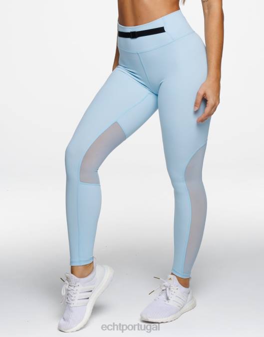 ECHT leggings cruzadas pássaro azul roupas mulheres P22N254