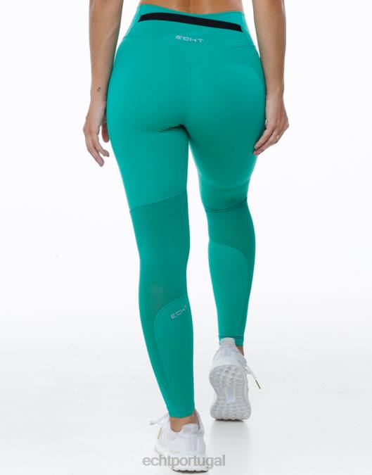 ECHT leggings cruzadas verde esmeralda roupas mulheres P22N483