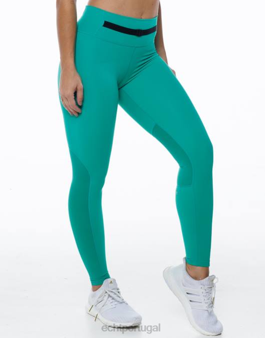 ECHT leggings cruzadas verde esmeralda roupas mulheres P22N483