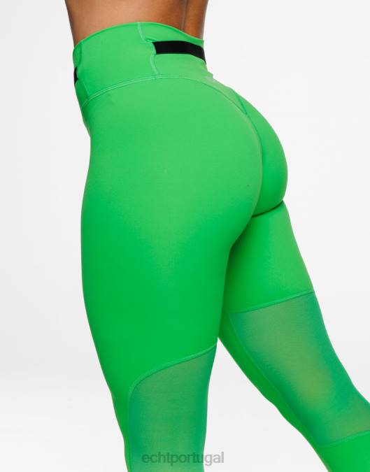 ECHT leggings cruzadas verde roupas mulheres P22N253