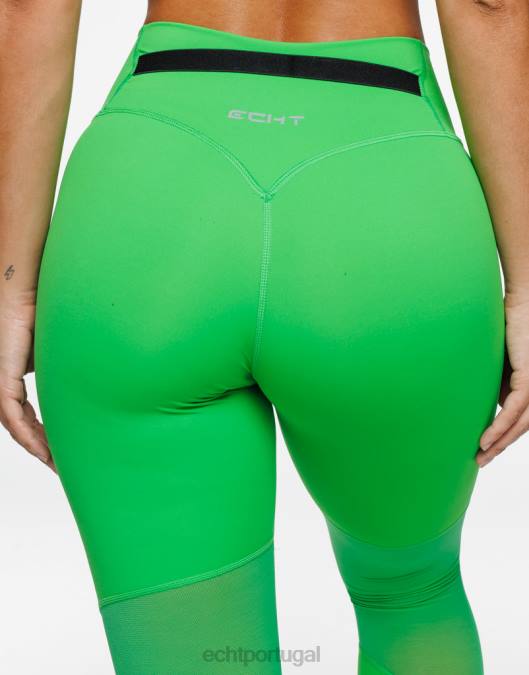 ECHT leggings cruzadas verde roupas mulheres P22N253