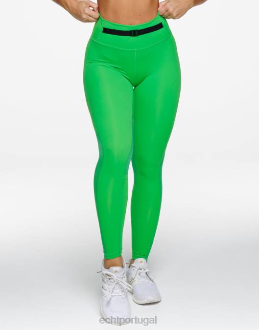 ECHT leggings cruzadas verde roupas mulheres P22N253