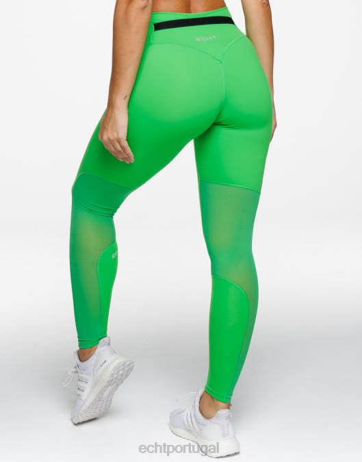 ECHT leggings cruzadas verde roupas mulheres P22N253