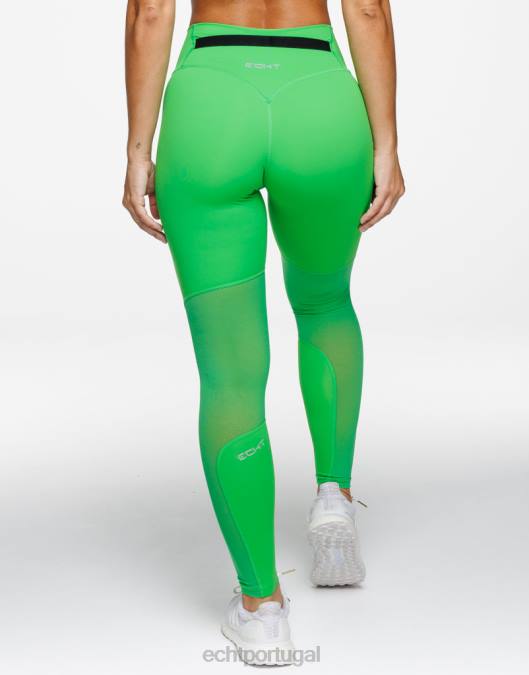 ECHT leggings cruzadas verde roupas mulheres P22N253