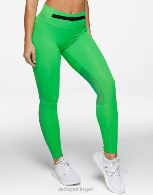 ECHT leggings cruzadas verde roupas mulheres P22N253