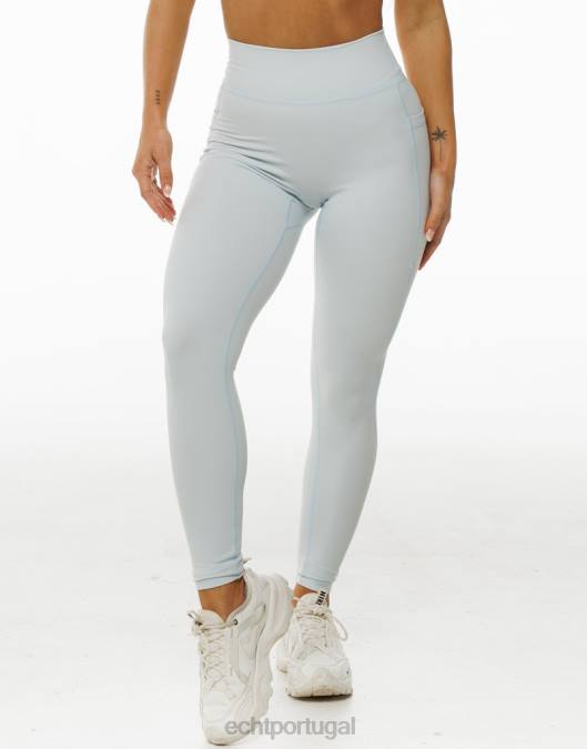 ECHT leggings de bolso ascendente ar azul roupas mulheres P22N12