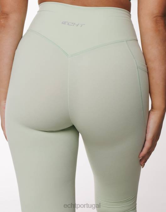 ECHT leggings de bolso ascendente camafeu verde roupas mulheres P22N411