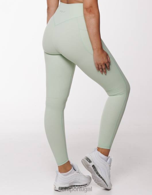 ECHT leggings de bolso ascendente camafeu verde roupas mulheres P22N411