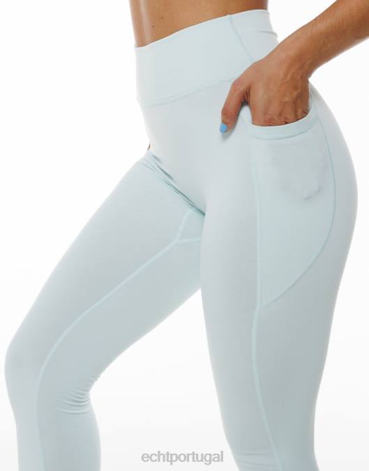 ECHT leggings de bolso ascendente clarabóia cinza roupas mulheres P22N345