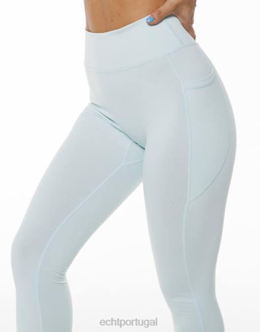 ECHT leggings de bolso ascendente clarabóia cinza roupas mulheres P22N345