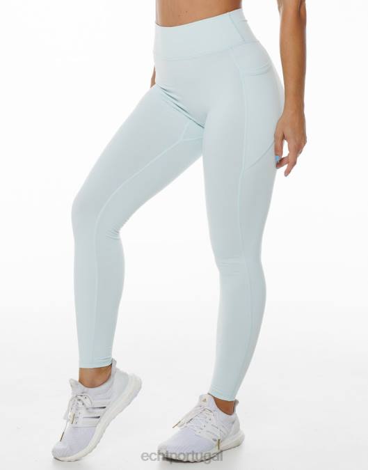 ECHT leggings de bolso ascendente clarabóia cinza roupas mulheres P22N345