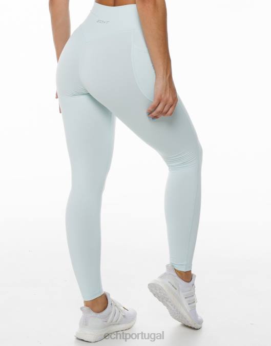 ECHT leggings de bolso ascendente clarabóia cinza roupas mulheres P22N345