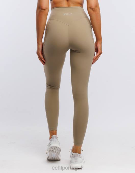 ECHT leggings de bolso ascendente pomba areia roupas mulheres P22N517