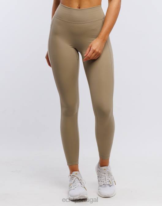 ECHT leggings de bolso ascendente pomba areia roupas mulheres P22N517