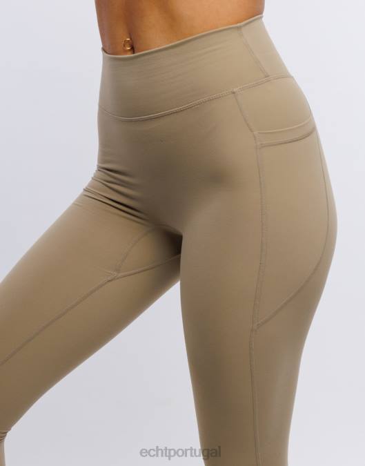 ECHT leggings de bolso ascendente pomba areia roupas mulheres P22N517