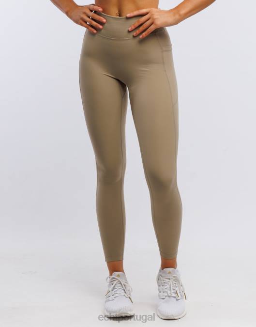 ECHT leggings de bolso ascendente pomba areia roupas mulheres P22N517