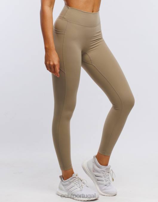 ECHT leggings de bolso ascendente pomba areia roupas mulheres P22N517