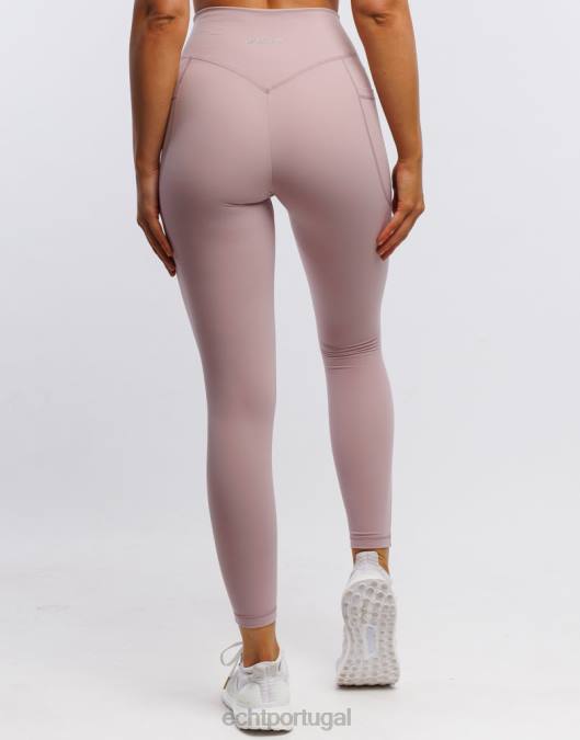 ECHT leggings de bolso ascendente rosa arenoso roupas mulheres P22N518