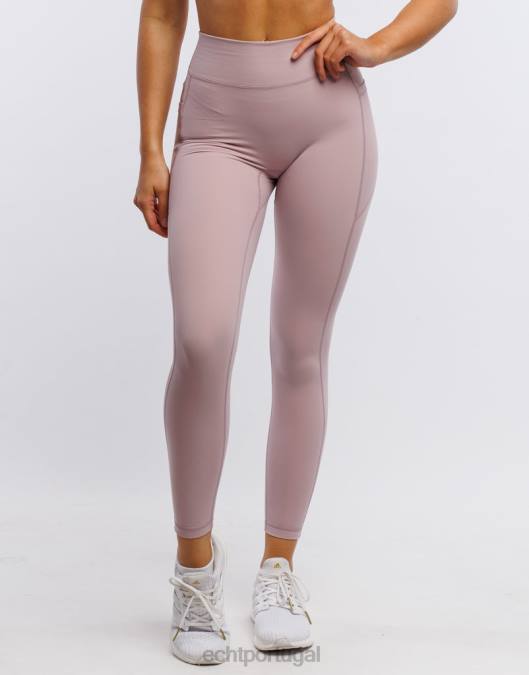 ECHT leggings de bolso ascendente rosa arenoso roupas mulheres P22N518