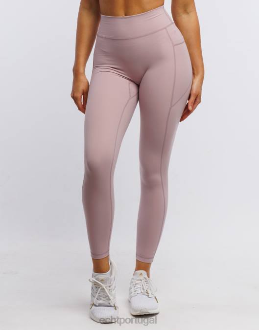 ECHT leggings de bolso ascendente rosa arenoso roupas mulheres P22N518