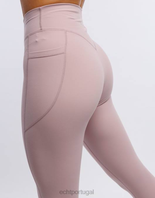 ECHT leggings de bolso ascendente rosa arenoso roupas mulheres P22N518