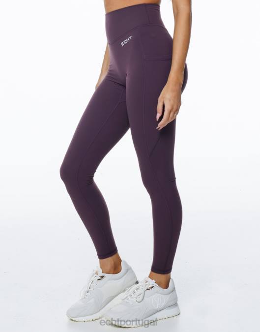 ECHT leggings de bolso de solução ameixa roupas mulheres P22N360