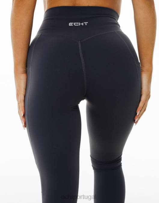 ECHT leggings de bolso de solução corvo negro roupas mulheres P22N7