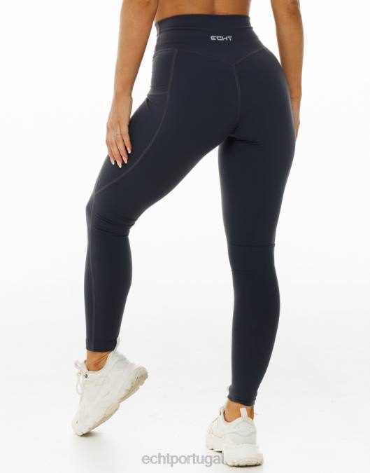 ECHT leggings de bolso de solução corvo negro roupas mulheres P22N7