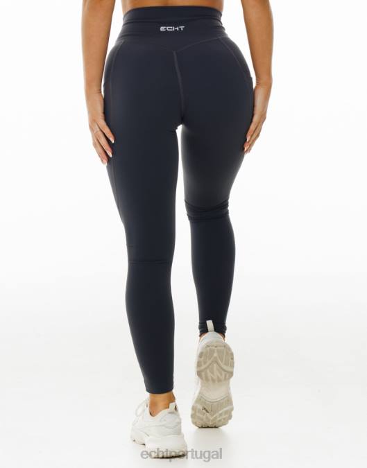 ECHT leggings de bolso de solução corvo negro roupas mulheres P22N7