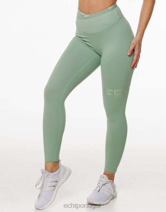 ECHT leggings de energia manjericão verde roupas mulheres P22N473